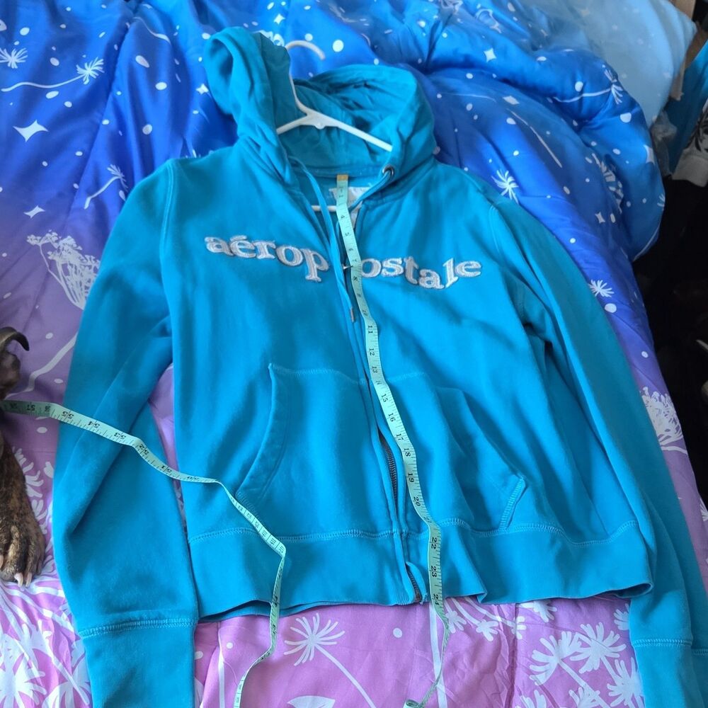 Aéropostale Full Zip Hoodie XL Logo Cotton Blend y2k Mallcore 00s 2000s